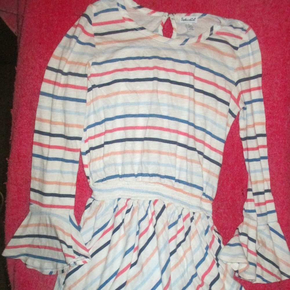 Splendid Girls Bell Cuff Striped Dress Size 12